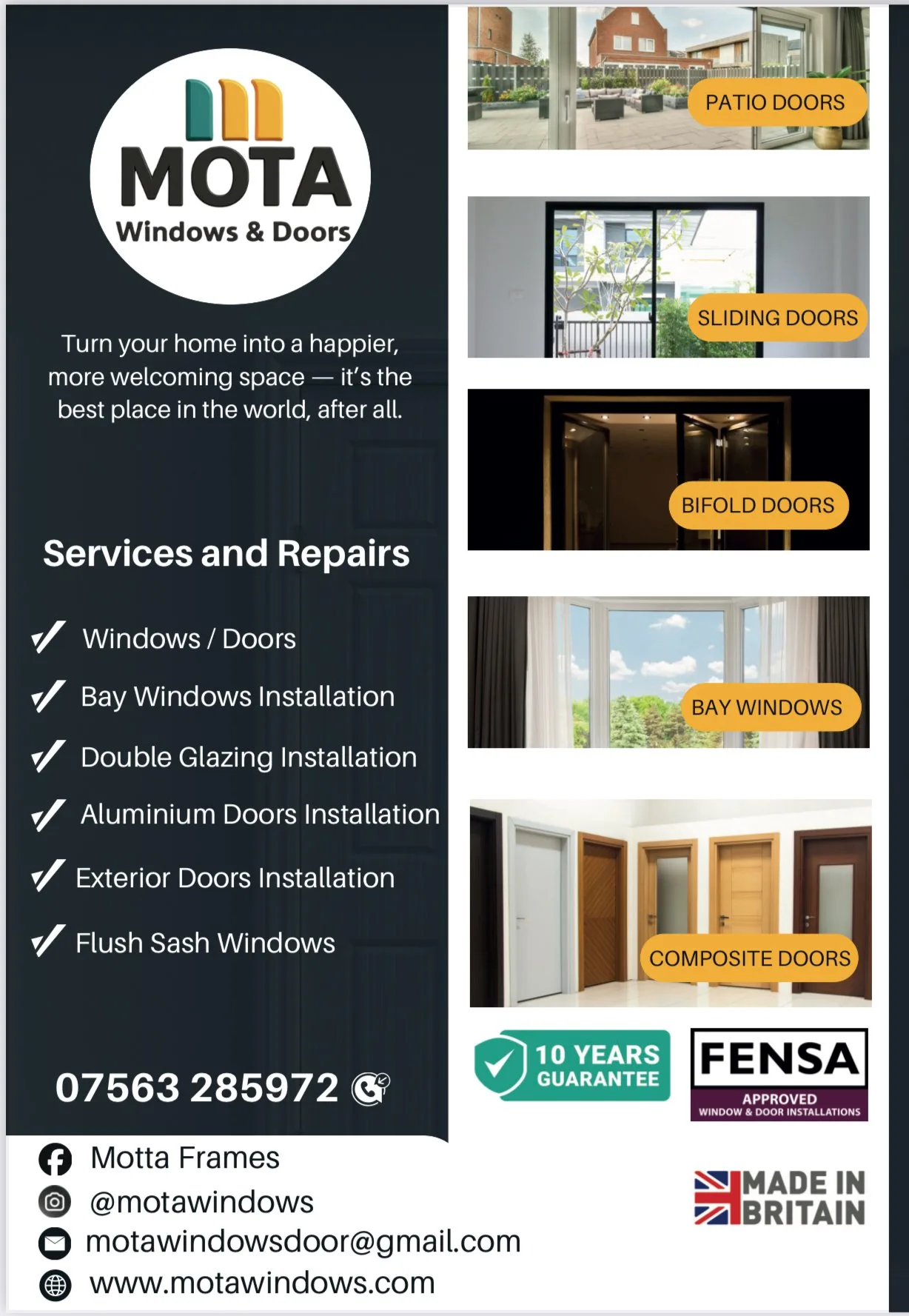 Mota Windows & Doors installation quality